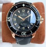 Best Blancpain Fifty Fathoms Replica Watch Rose Gold Citizen 8215 Movement